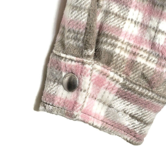 BLANK NYC Plaid Snap Front Cozy Casual Fall Winter Shacket Jacket Size M - Picture 11 of 14